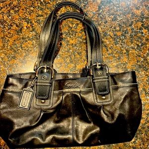 Black Leather Coach purse